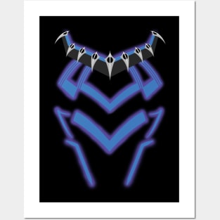 Black Panther Markings - Glow Posters and Art